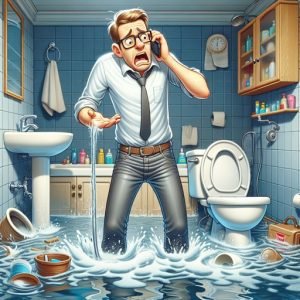 overflowing toilet