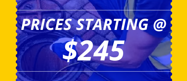 Sewer and drain cleaning service promotion with a technician working on a sewer line, prices starting at $245 in Sunrise, FL.