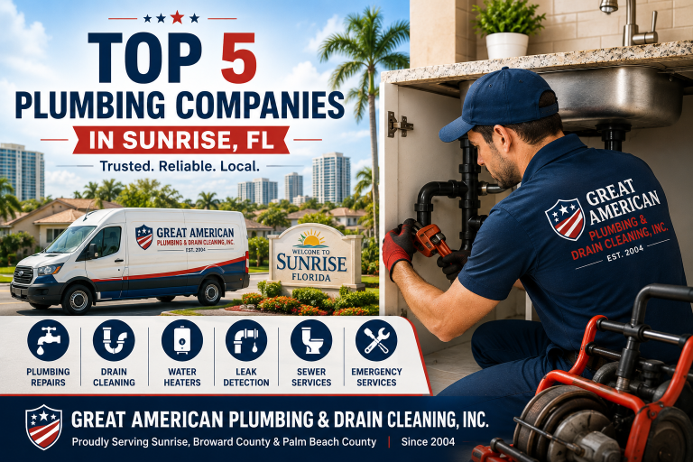 Great American Plumbing is apart of the Top 5 plumbing companies in the area